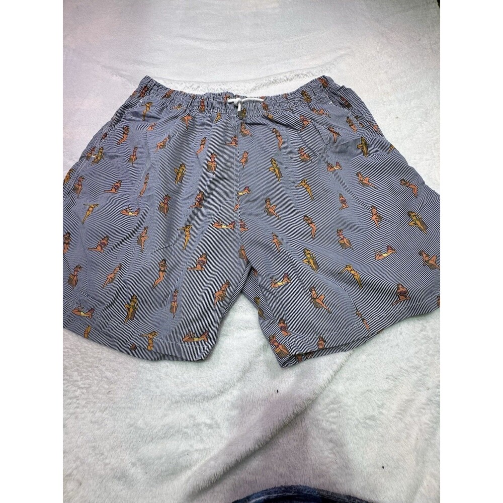 Peter Millar Swim Trunks Size 2XL Large Blue Bikini Women Drawstring Mesh Lined